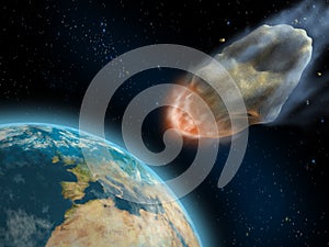 Asteroid impact photo