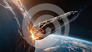 Asteroid Impact on Earth: Cataclysmic Collision in Space