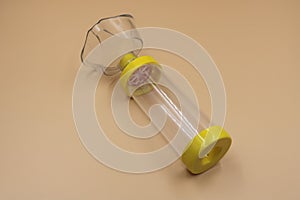 Asthma and bronchial inhaler spacer.