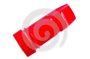 Asthma inhaler on a white background