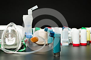 Asthma inhalers photo