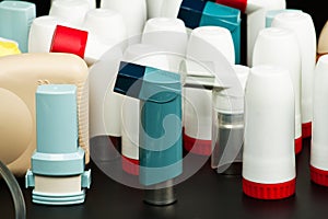 Asthma inhalers photo
