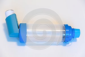 Asthma Reliever inhaler with spacer photo
