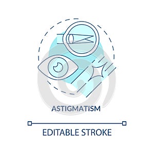 Astigmatism blue concept icon