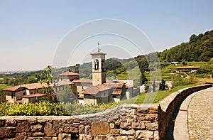 Astino valley and ancient monastery in Italy