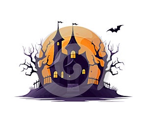 ÃÂ¡astle halloween icon style clipart. Vector illustration design