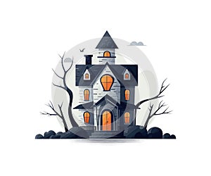 ÃÂ¡astle halloween icon style clipart. Vector illustration design photo