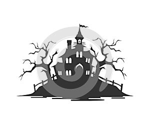 ÃÂ¡astle halloween icon style clipart. Vector illustration design photo