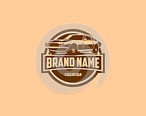 Aston Martin Car silhouette vector design. best for logos, badges, emblems. isolated with a super old worn out vintage car.