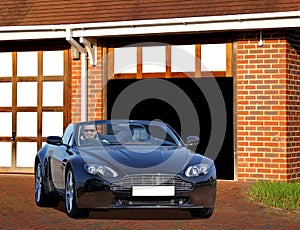 Aston martin vanquish on drive photo