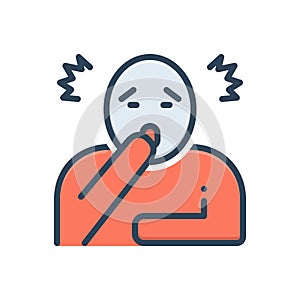 Color illustration icon for Astonish, surprised and shocked photo