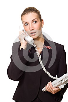 Astonished telephone operator