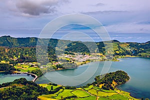 The Astonishing Lagoon Of The Seven Cities (Lagoa Das 7 Cidades), In Sao Miguel Azores, Portugal. Lagoon of the Seven Cities, Sao