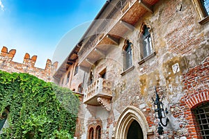 Astonishing Verona cityscape with Patio and balcony of Romeo and Juliet house