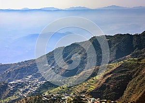 Astonishing valley view from Mussoorie mall road