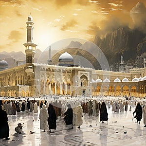 Astonishing wallpaper: Mecca& x27;s Majesty - Pilgrims circumambulating the Kaaba during Hajj