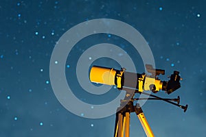 Astonomical Telescope Pointed at the Starry Sky