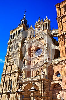 Astorga cathedral in Way of Saint James at Leon