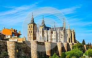 Astorga with the Episcopal Palace and the Cathedral, Spain