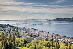 Astoria Cityscape with Astoria-Megler Bridge