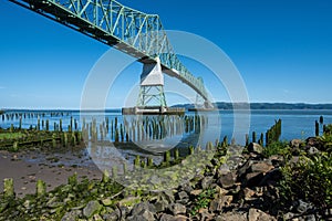 Astoria-Megler bridge, which goes over the Columbia River in Oregon