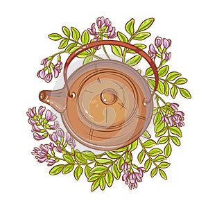 Astragalus tea in teapot