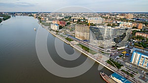Astrakhan embankment. Russia. Aerial view