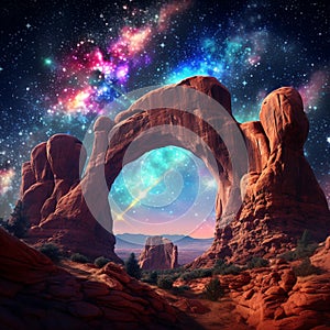 Astral Arches - Natural rock arches leading to portals of space