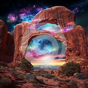 Astral Arches - Natural rock arches leading to portals of space