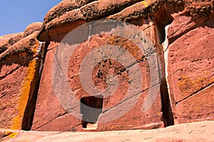 Astral door of Hayu Marca located in Puno Peru, one photo