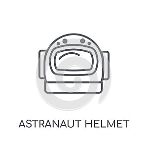 astranaut helmet linear icon. Modern outline astranaut helmet lo