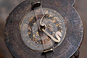 Astrolabe - an ancient compass tool made by desert Berber people in Maghreb