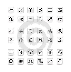 Astrological Sign Icon Set