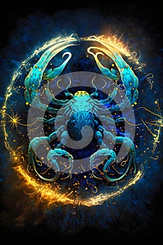 Astrological signs of the zodiac of the horoscope.Ai generated