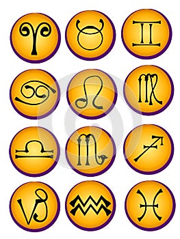 Astrological Symbols Icons