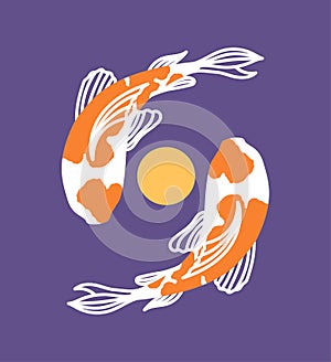 Astrological zodiac Pisces sign vector concept