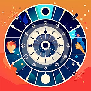 Astrological zodiac sign Pisces. Horoscope background. Generative AI