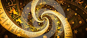 Astrology and alchemy sign background illustration