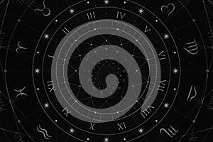 Astrology and alchemy sign background illustration