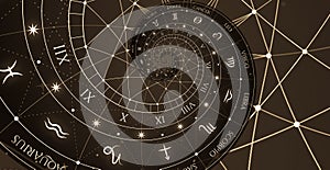 Astrology and alchemy sign background illustration