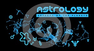 Astrology. Aspects of the planets