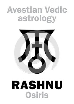 Astrology: astral planet RASHNU (Osiris)