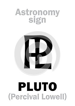 Astrology: astronomical sign of PLUTO