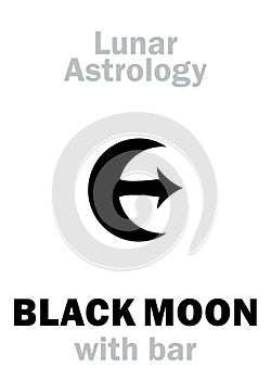 Astrology: Black MOON (with bar)