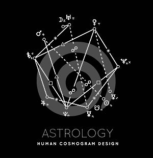Astrology cosmogram vector background
