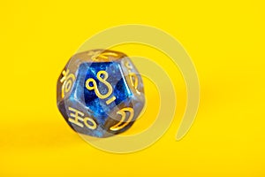 Astrology Dice with symbol of Ketu