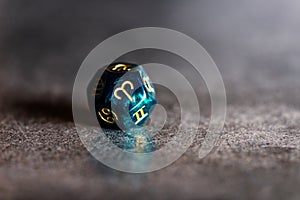 Astrology Dice with zodiac symbol of Aries