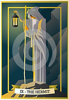 Astrology esotericism hermit tarot card