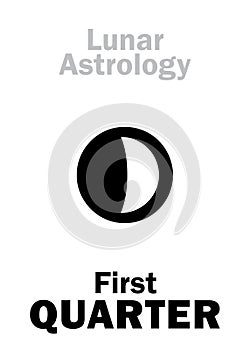 Astrology: First QUARTER of MOON
