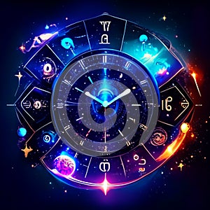 Astrology horoscope background. Astrological horoscope sign. Generative AI